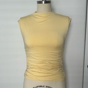 Abercrombie & Fitch Yellow Sleeveless Tank Top